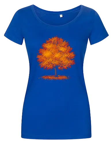 Impressionist autumn - nature, tree, leaves, forest, orange, seasons, autumn, halloween - Women T-Shirt