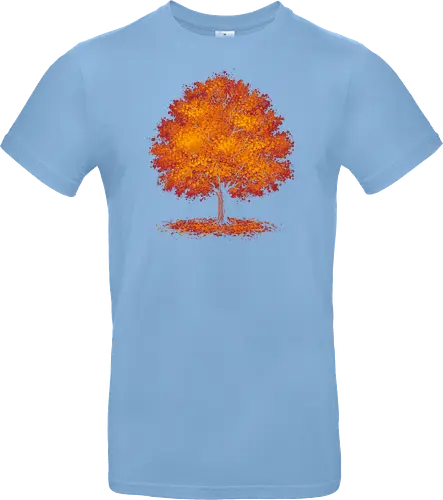 Impressionist autumn - nature, tree, leaves, forest, orange, seasons, autumn, halloween - Standard T-Shirt
