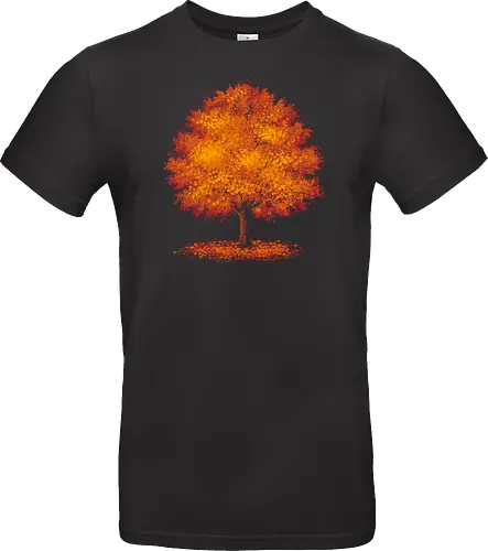 Impressionist autumn - nature, tree, leaves, forest, orange, seasons, autumn, halloween - Standard T-Shirt