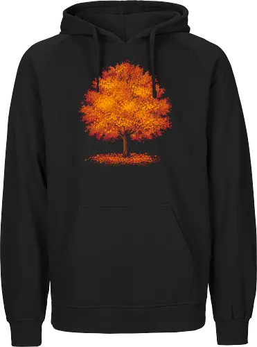 Impressionist autumn - nature, tree, leaves, forest, orange, seasons, autumn, halloween - Fairtrade Hoodie