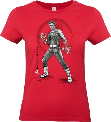 Human torch sumi e - super heroes, comics, action movies, fantastics, four, japanese art, japan, sumi e - Standard T-Shirt (Women)