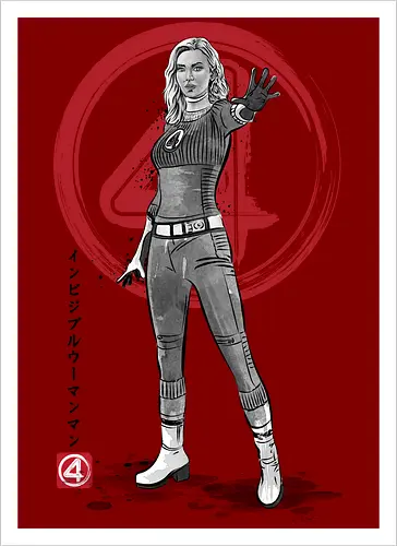 Invisible woman sumi e