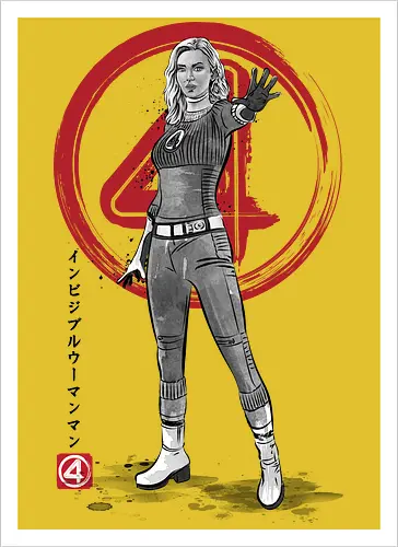 Invisible woman sumi e
