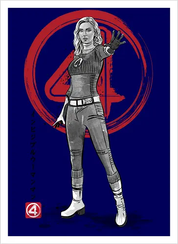 Invisible woman sumi e