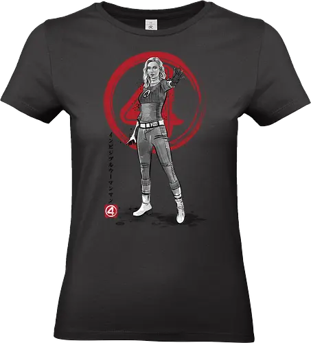 Invisible woman sumi e - super heroes, comics, action movies, fantastics, four, japanese art, japan, sumi e - Standard T-Shirt (Women)