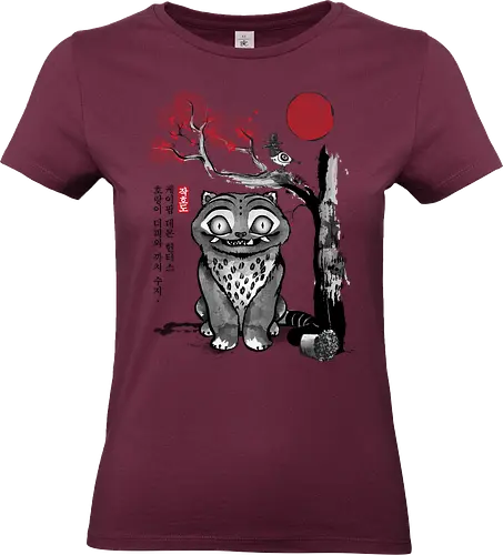 The tiger and the magpie sumi e - anime, manga, japan, japanese art, sumi e, k pop, otaku, cat, bird, sakura - Standard T-Shirt (Women)