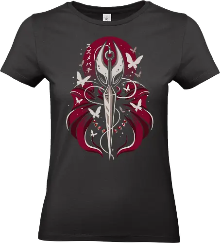 Dark Hornet Sunset - silksong, shade, parody, dark, dark art, lm2kone, gaming, japan, japanese, the knight, indie game, geek, warrior, hollow, hornet, bug, bugs, video games - Standard T-Shirt (Women)