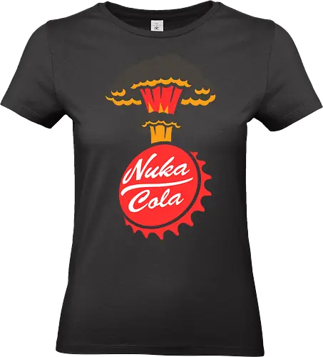 Nuka-Cola Fallout - Nuka-Cola, Fallout, video game, nuclear, apocalypse  gaming, retro-futuristic, mushroom cloud, bottle cap, wasteland  Bethesda, vault dweller, pip-boy, fan art, pop culture  geek, nerd, gamer, sci-fi, war never changes - Standard T-Shirt (Women)