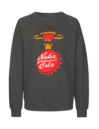 Nuka-Cola Fallout - Nuka-Cola, Fallout, video game, nuclear, apocalypse  gaming, retro-futuristic, mushroom cloud, bottle cap, wasteland  Bethesda, vault dweller, pip-boy, fan art, pop culture  geek, nerd, gamer, sci-fi, war never changes - Fairtrade Sweatshirt