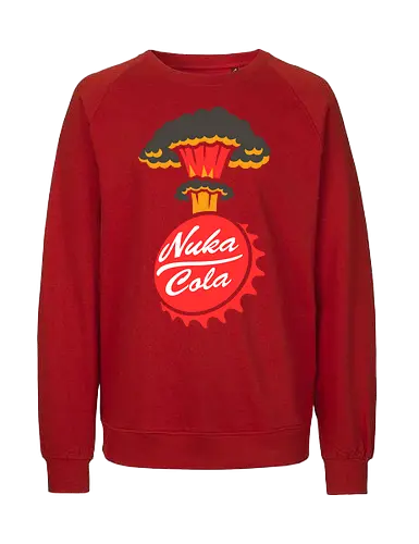 Nuka-Cola Fallout - Nuka-Cola, Fallout, video game, nuclear, apocalypse  gaming, retro-futuristic, mushroom cloud, bottle cap, wasteland  Bethesda, vault dweller, pip-boy, fan art, pop culture  geek, nerd, gamer, sci-fi, war never changes - Fairtrade Sweatshirt