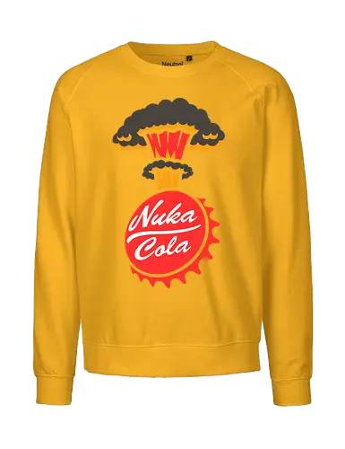 Nuka-Cola Fallout - Nuka-Cola, Fallout, video game, nuclear, apocalypse  gaming, retro-futuristic, mushroom cloud, bottle cap, wasteland  Bethesda, vault dweller, pip-boy, fan art, pop culture  geek, nerd, gamer, sci-fi, war never changes - Fairtrade Sweatshirt