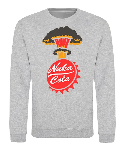 Nuka-Cola Fallout - Nuka-Cola, Fallout, video game, nuclear, apocalypse  gaming, retro-futuristic, mushroom cloud, bottle cap, wasteland  Bethesda, vault dweller, pip-boy, fan art, pop culture  geek, nerd, gamer, sci-fi, war never changes - Sweatshirt