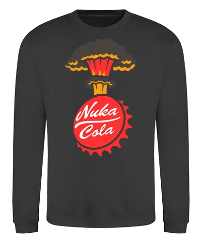 Nuka-Cola Fallout - Nuka-Cola, Fallout, video game, nuclear, apocalypse  gaming, retro-futuristic, mushroom cloud, bottle cap, wasteland  Bethesda, vault dweller, pip-boy, fan art, pop culture  geek, nerd, gamer, sci-fi, war never changes - Sweatshirt