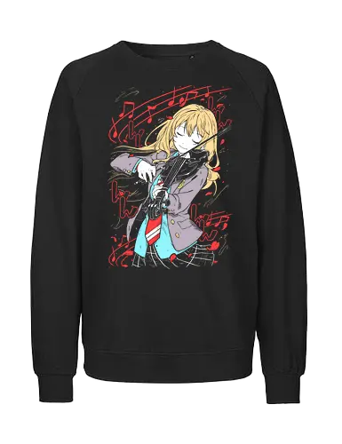 Miyazono Kaori - Your Lie in April - Kawaii, Anime, Manga, Tokyo, Angry, Japanese Art, Aesthetic, Manga Style, Zylixzen, Aggressive, Gamer, Otaku, Gift, Cool - Fairtrade Sweatshirt