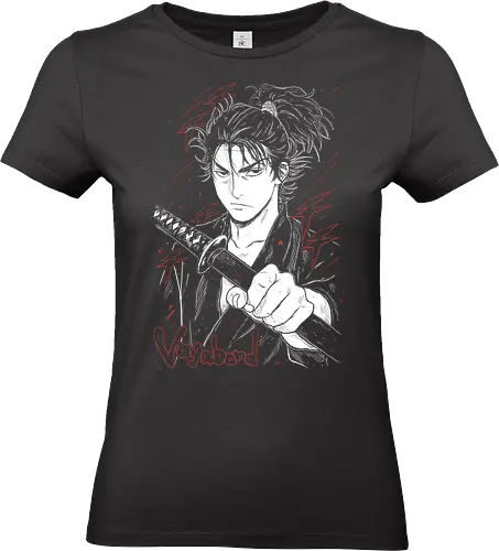 Miyamoto Musashi - Vagabond - Kawaii, Anime, Manga, Tokyo, Angry, Japanese Art, Aesthetic, Manga Style, Zylixzen, Aggressive, Gamer, Otaku, Gift, Cool - Standard T-Shirt (Women)