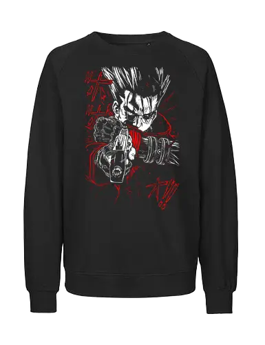 Vash The Stampede - Trigun the Lost Plant - Kawaii, Anime, Manga, Tokyo, Angry, Japanese Art, Aesthetic, Manga Style, Zylixzen, Aggressive, Gamer, Otaku, Gift, Cool - Fairtrade Sweatshirt