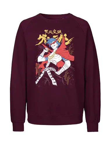 Kamina - Tengen Toppa Gurren Lagann - Kawaii, Anime, Manga, Tokyo, Angry, Japanese Art, Aesthetic, Manga Style, Zylixzen, Aggressive, Gamer, Otaku, Gift, Cool - Fairtrade Sweatshirt