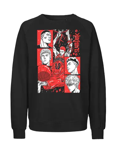 Shohoku Team - Slam dunk - Kawaii, Anime, Manga, Tokyo, Angry, Japanese Art, Aesthetic, Manga Style, Zylixzen, Aggressive, Gamer, Otaku, Gift, Cool, Sport, Basketball - Fairtrade Sweatshirt
