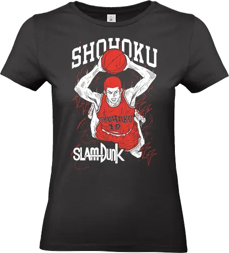 Sakuragi Hanamichi - Slam Dunk - Kawaii, Anime, Manga, Tokyo, Angry, Japanese Art, Aesthetic, Manga Style, Zylixzen, Aggressive, Gamer, Otaku, Gift, Cool, Sport, Basketball - Standard T-Shirt (Women)