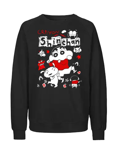 Shinnosuke Nohara - Crayon Shin-chan - Kawaii, Anime, Manga, Tokyo, Angry, Japanese Art, Aesthetic, Manga Style, Zylixzen, Aggressive, Gamer, Otaku, Gift, Cool - Fairtrade Sweatshirt