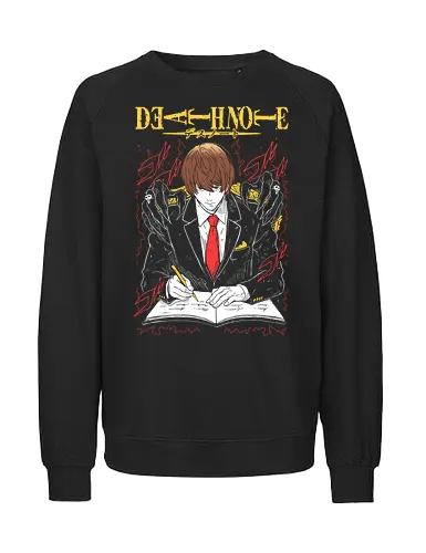 Kira Note - Death - Kawaii, Anime, Manga, Tokyo, Angry, Japanese Art, Aesthetic, Manga Style, Zylixzen, Aggressive, Gamer, Otaku, Gift, Cool - Fairtrade Sweatshirt