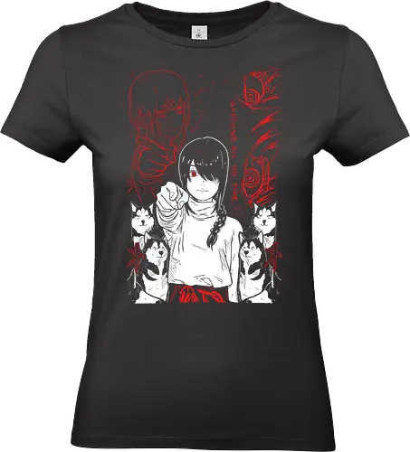 Nayuta Man - Chainsaw  - Kawaii, Anime, Manga, Tokyo, Angry, Japanese Art, Aesthetic, Manga Style, Zylixzen, Aggressive, Gamer, Otaku, Gift, Cool, Horror - Standard T-Shirt (Women)