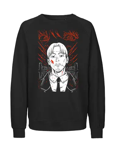 Kishibe Man - Chainsaw  - Kawaii, Anime, Manga, Tokyo, Angry, Japanese Art, Aesthetic, Manga Style, Zylixzen, Aggressive, Gamer, Otaku, Gift, Cool, Horror - Fairtrade Sweatshirt