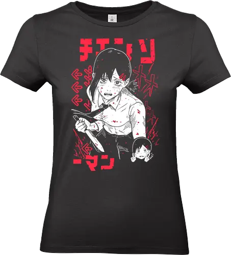 Kobeni Man - Chainsaw  - Kawaii, Anime, Manga, Tokyo, Angry, Japanese Art, Aesthetic, Manga Style, Zylixzen, Aggressive, Gamer, Otaku, Gift, Cool, HorrorKawaii, Anime, Manga, Tokyo, Angry, Japanese Art, Aesthetic, Manga Style, Zylixzen, Aggressive, Gamer, Otaku, Gift, Cool, Horror - Standard T-Shirt (Women)