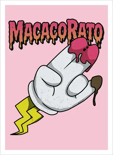 MACACORATO - Strawberry and Chocolate Flavor - Pop Lowbrow Kunst