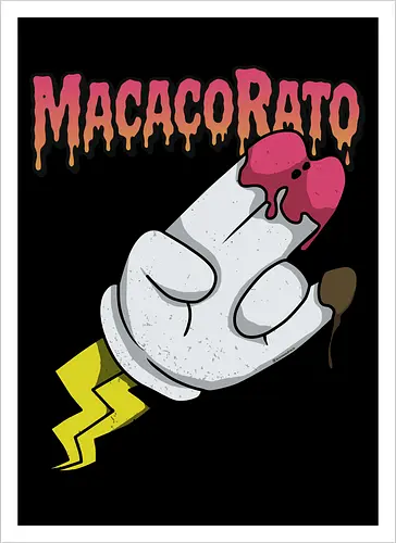 MACACORATO - Strawberry and Chocolate Flavor - Pop Lowbrow Kunst