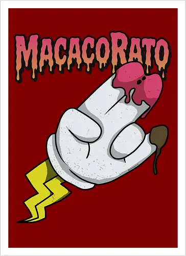 MACACORATO - Strawberry and Chocolate Flavor - Pop Lowbrow Kunst