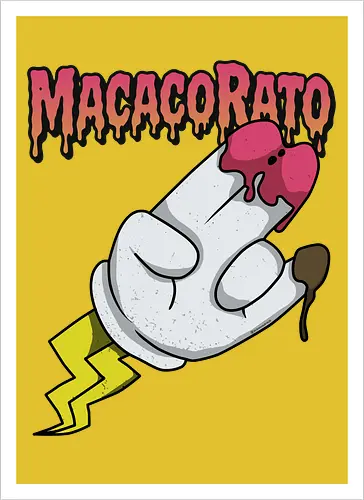 MACACORATO - Strawberry and Chocolate Flavor - Pop Lowbrow Kunst