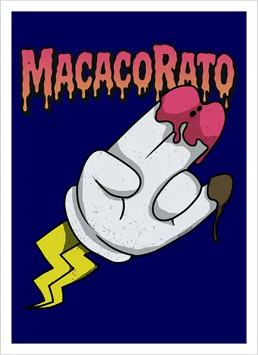MACACORATO - Strawberry and Chocolate Flavor - Pop Lowbrow Kunst