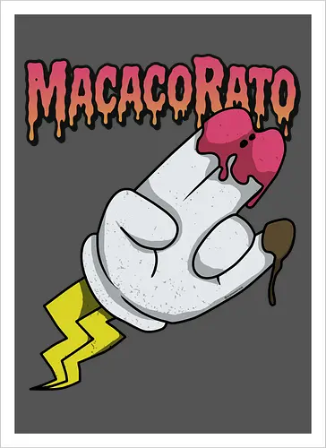 MACACORATO - Strawberry and Chocolate Flavor - Pop Lowbrow Kunst