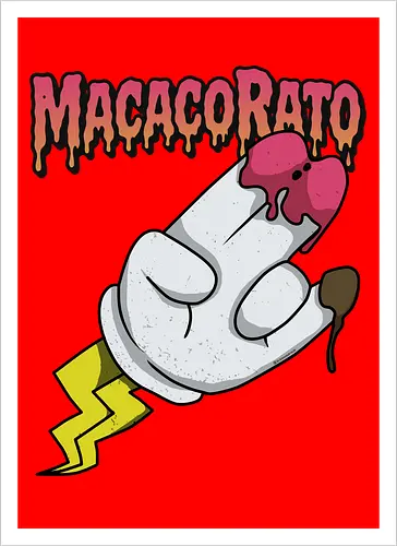 MACACORATO - Strawberry and Chocolate Flavor - Pop Lowbrow Kunst