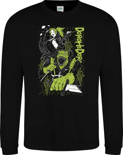 Kaiman & Nikaido - Dorohedoro - Kawaii, Anime, Manga, Tokyo, Angry, Japanese Art, Aesthetic, Manga Style, Zylixzen, Aggressive, Gamer, Otaku, Gift, Cool, Horror - Sweatshirt