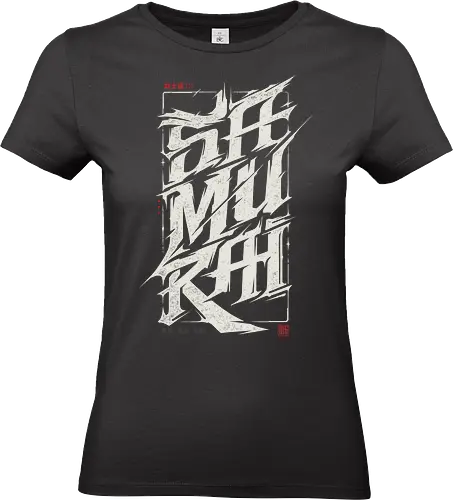 Samurai Spirit - samurai, samurai spirit, bushido, martial arts, japanese warrior, japanese culture, samurai typography, samurai t-shirt, japan, warrior, katana, honor, courage, samurai spirit design, minimal typography, japanese design, streetwear, oriental style, samurai art, warrior spirit - Standard T-Shirt (Women)
