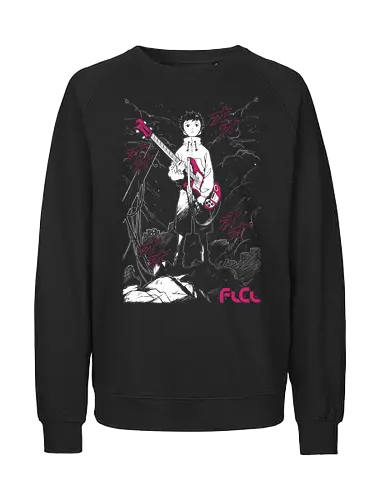 Naota Nandaba - FLCL - Kawaii, Anime, Manga, Tokyo, Angry, Japanese Art, Aesthetic, Manga Style, Zylixzen, Aggressive, Gamer, Otaku, Gift, Cool - Fairtrade Sweatshirt
