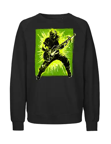 Legendary guitar hero - videogame, geek, mash up, music, guitarist, gaming - Fairtrade Sweatshirt
