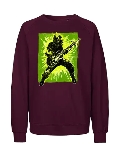 Legendary guitar hero - videogame, geek, mash up, music, guitarist, gaming - Fairtrade Sweatshirt