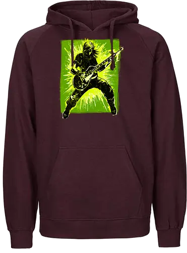 Legendary guitar hero - videogame, geek, mash up, music, guitarist, gaming - Fairtrade Hoodie