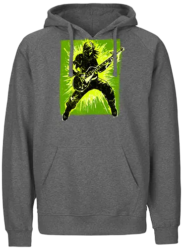 Legendary guitar hero - videogame, geek, mash up, music, guitarist, gaming - Fairtrade Hoodie