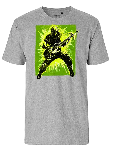 Legendary guitar hero - videogame, geek, mash up, music, guitarist, gaming - Fairtrade T-Shirt