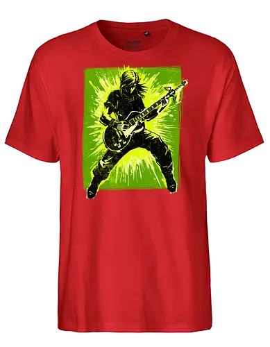 Legendary guitar hero - videogame, geek, mash up, music, guitarist, gaming - Fairtrade T-Shirt