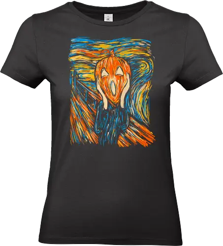 the halloscream - halloween, the scream, edward munch, spooky season, scary - Standard T-Shirt (Women)
