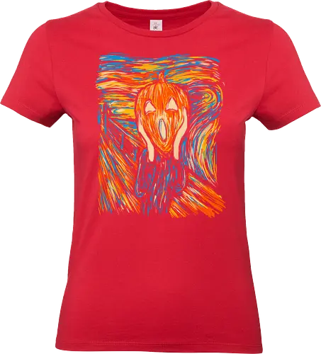 the halloscream - halloween, the scream, edward munch, spooky season, scary - Standard T-Shirt (Women)