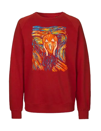 the halloscream - halloween, the scream, edward munch, spooky season, scary - Fairtrade Sweatshirt