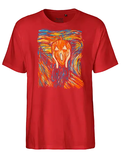 the halloscream - halloween, the scream, edward munch, spooky season, scary - Fairtrade T-Shirt