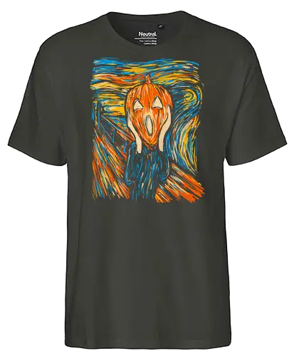the halloscream - halloween, the scream, edward munch, spooky season, scary - Fairtrade T-Shirt