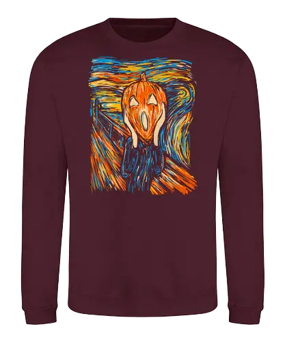 the halloscream - halloween, the scream, edward munch, spooky season, scary - Sweatshirt